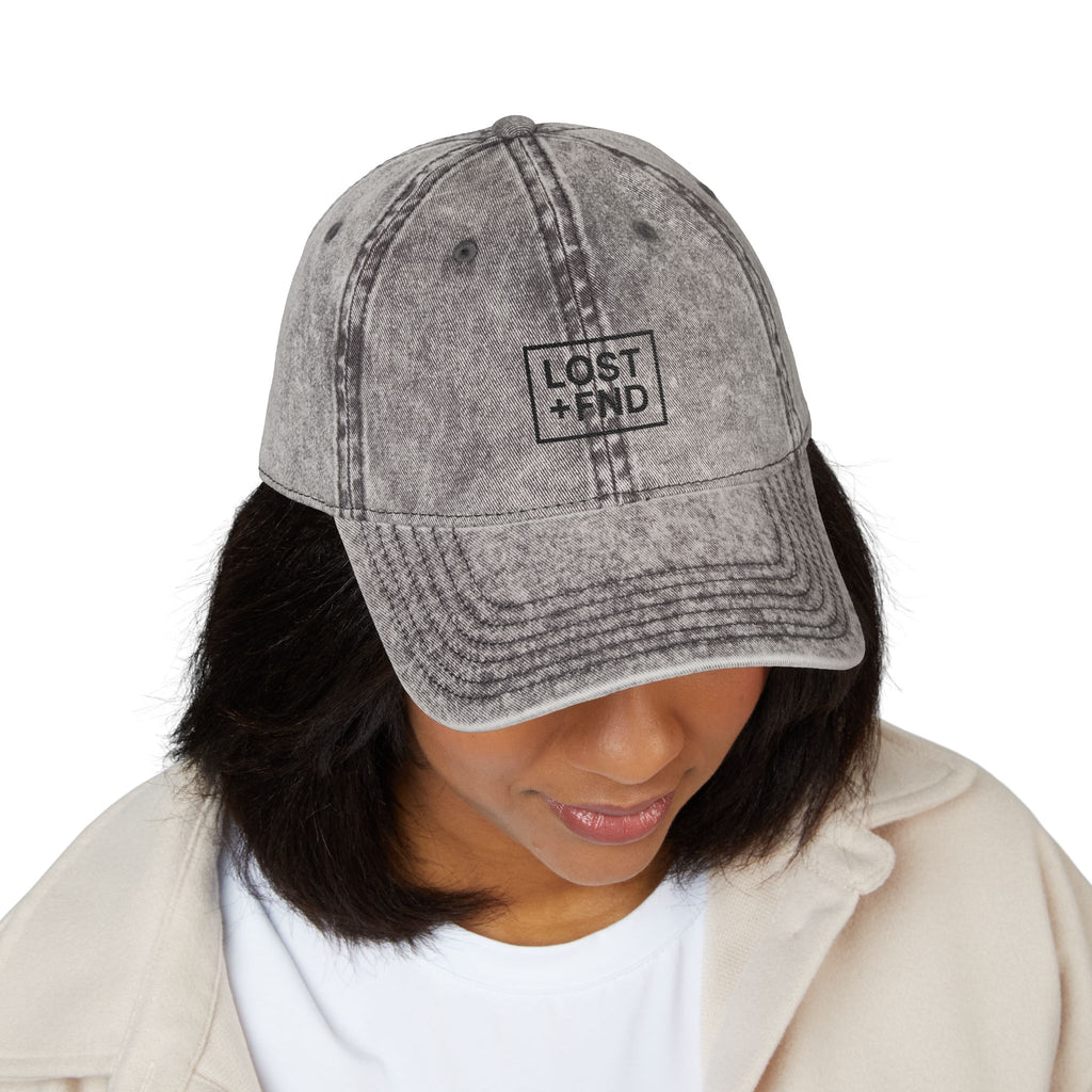Lost + FND Charcoal embroidered cap