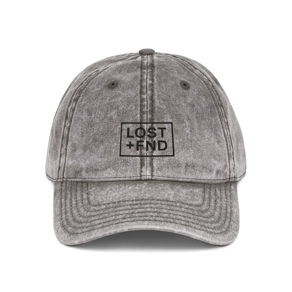 Lost + FND Charcoal embroidered cap