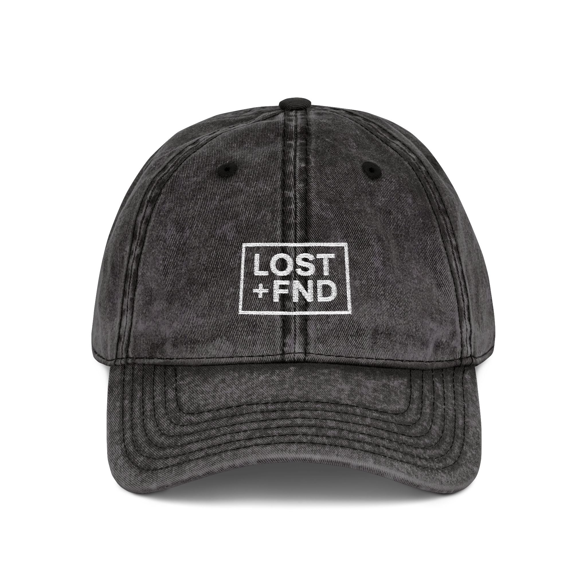 Lost + FND Black embroidered cap